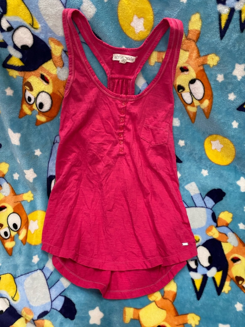 Aeropostale Hot Pink Racerback Tank Top